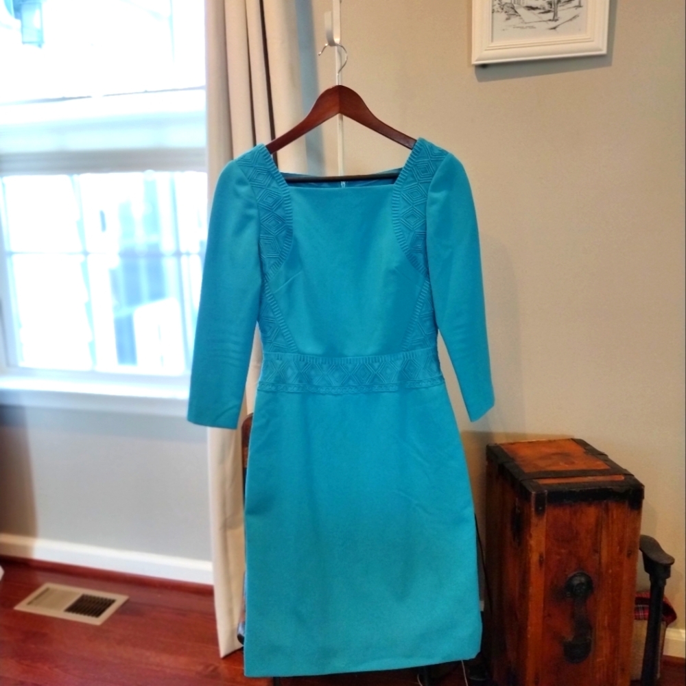 Turquoise detailed dress
